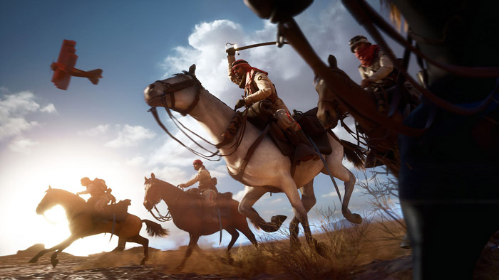 جنگ با اسب ها در صحرا در Battlefield 1