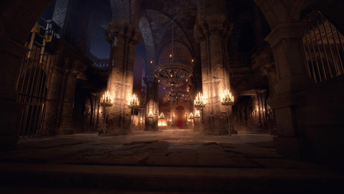 نمایی از داخل قلعه در Resident Evil 4